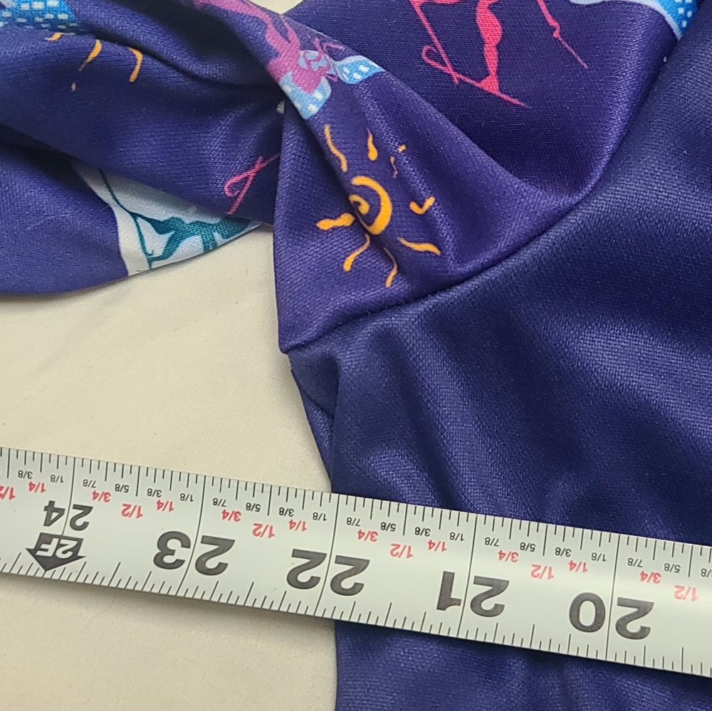 Women's Ski For Women Blue and Multicolor Zip Hoodie, Medium, Made In USA - Picture 5 of 9
